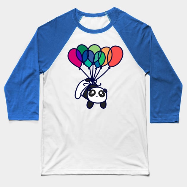 Kawaii Balloon Panda Baseball T-Shirt by saradaboru